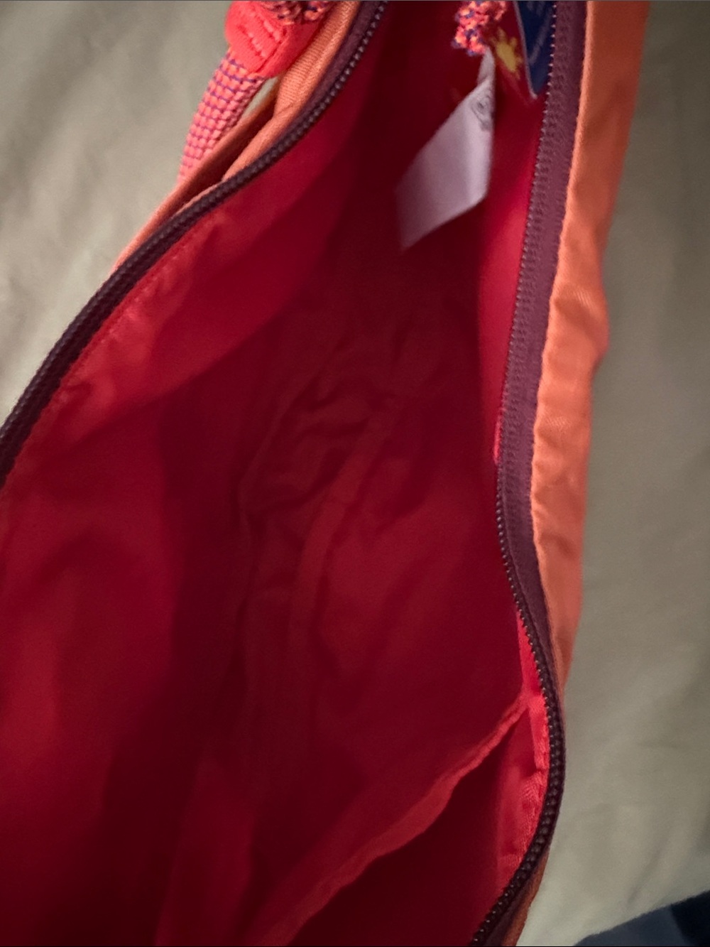 cotopaxi orange crescent crossbody with teal strap and coral rope - Picture 3 of 4